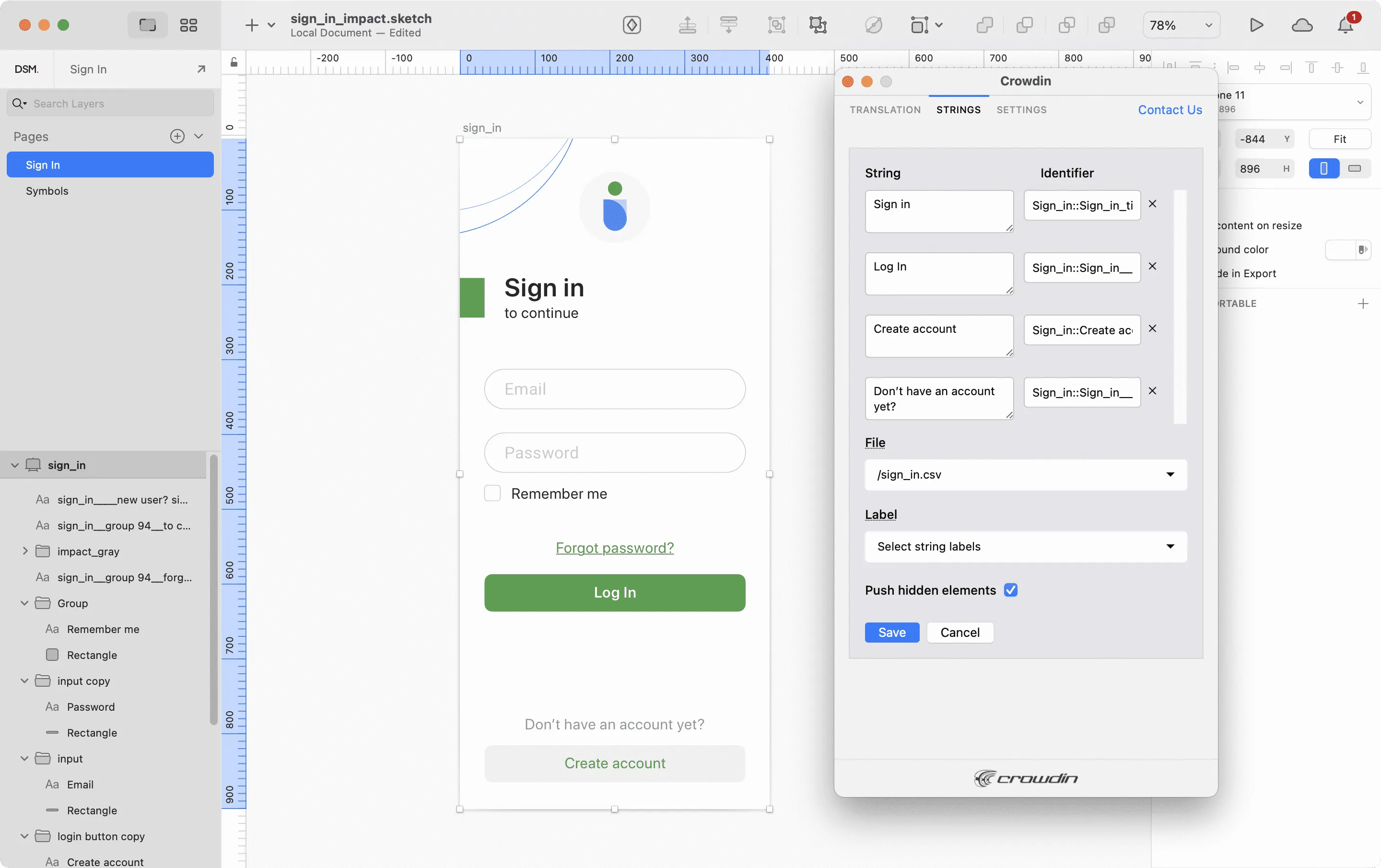 Sketch Plugin Add Source Strings from Sketch to Crowdin